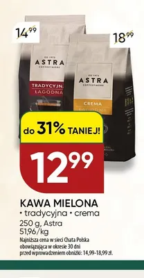 Kawa mielona tradycyjna Astra promocja w Chata Polska