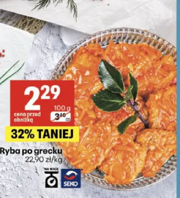 Ryba po grecku Seko promocja w Delikatesy Centrum