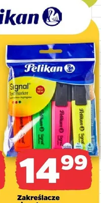 Zakreślacze Pelikan Signal 4-pak promocja w Netto