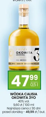 Wódka Calisia Okowita 3YO 40% vol. promocja w Twój Market
