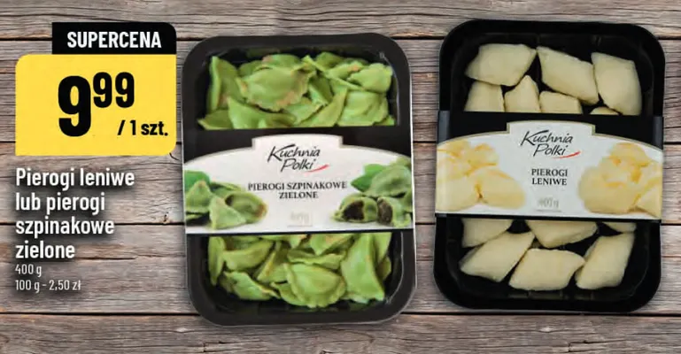 Pierogi szpinakowe zielone Kuchnia Polki promocja w POLOmarket