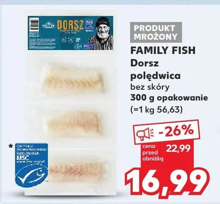 Dorsz polędwica bez skóry promocja w Kaufland