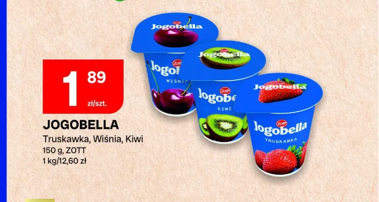 Jogurt Jogobella truskawkowy Zott promocja w Chorten