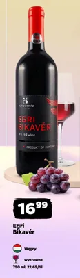 Wino czerwone wytrawne Egri Bikavér Hunborhaz promocja w Netto