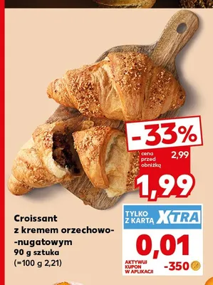 Croissant z kremem orzechowo-nugatowym promocja w Kaufland