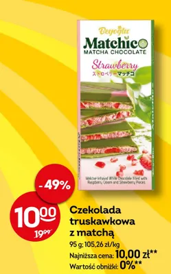 Czekolada truskawkowa z matchą Beyoğlu Matchico promocja w Żabka