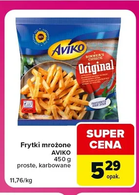 Frytki mrożone Aviko proste promocja w Carrefour Express