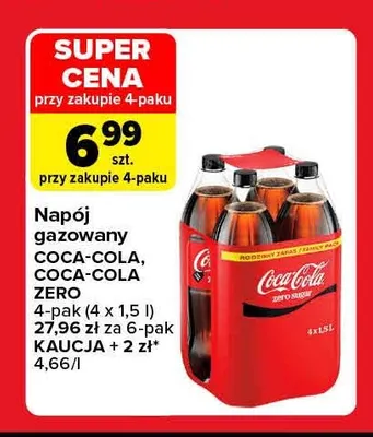 Napój gazowany Coca-Cola 4-pak promocja w Carrefour