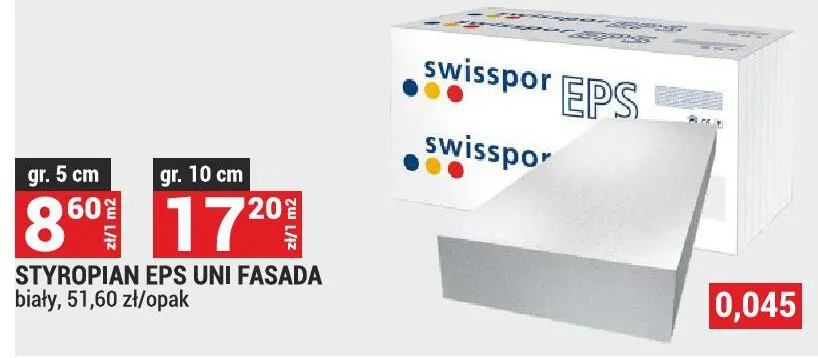 Styropian EPS Uni Fasada biały promocja w Merkury Market