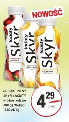 Jogurt pitny Skyr Łaciaty mango-marakuja promocja w Sedal