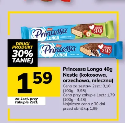 Wafel Princessa Longa orzechowa promocja w Hitpol