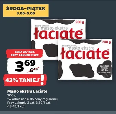 Masło ekstra Łaciate promocja w Netto