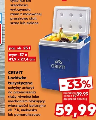 Lodówka turystyczna CRIVIT promocja w Kaufland