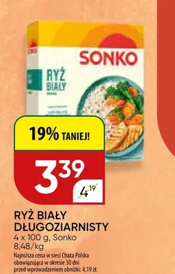Ryż biały długoziarnisty promocja w Chata Polska