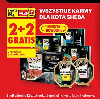 Karma dla kota Sheba Selection in Sauce promocja w Biedronka
