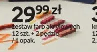 Zestaw farb akrylowych + 2 pędzle CREADU promocja w Dzień Dziecka