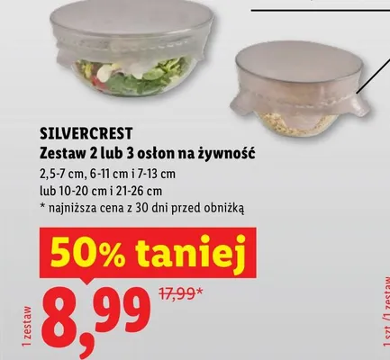 Zestaw 2 lub 3 osłon na żywność promocja w Lidl