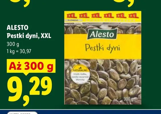 Pestki dyni XXL Alesto promocja w Lidl