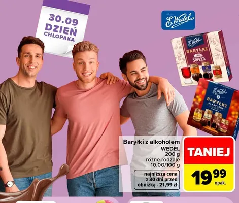 Baryłki z alkoholem Wedel promocja w Carrefour Market