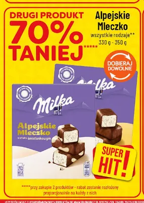 Alpejskie Mleczko Milka promocja w POLOmarket
