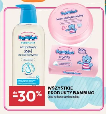 Żel do higieny intymnej Bambino Rodzina odświeżający promocja w Stokrotka
