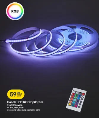 Pasek LED RGB z pilotem promocja w Castorama