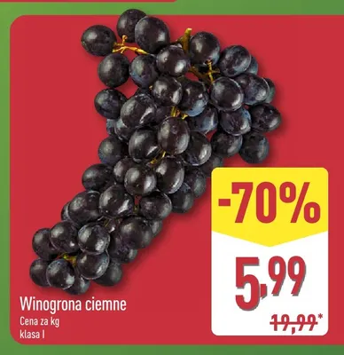 Winogrona ciemne promocja w Aldi
