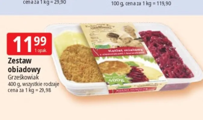 Zestaw obiadowy Grześkowiak promocja w Leclerc