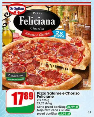 Pizza Salame e Chorizo promocja w Dino