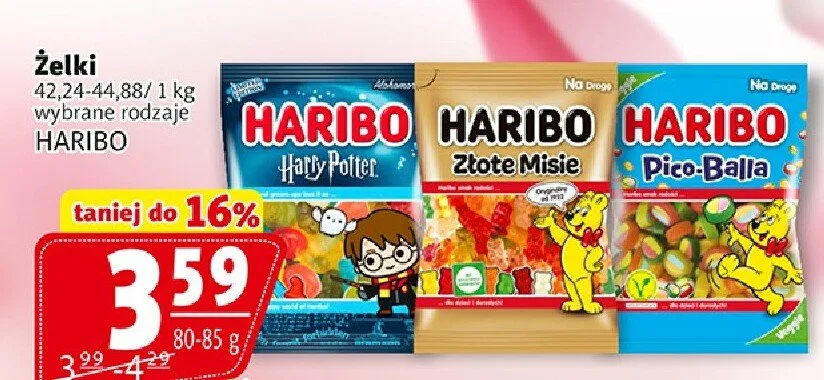 Żelki wybrane rodzaje promocja w Prim Market