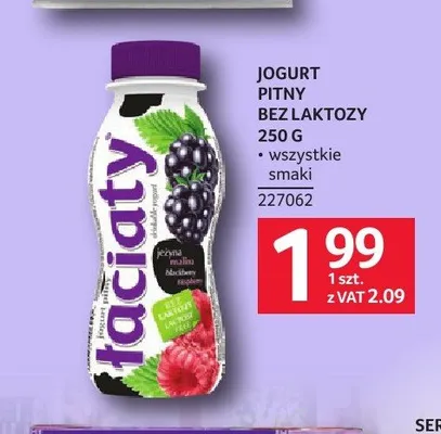 Jogurt pitny bez laktozy Łaciate promocja w Selgros