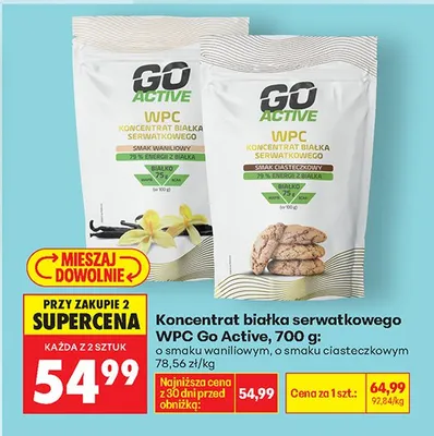 Koncentrat białka serwatkowego WPC waniliowy promocja w Biedronka