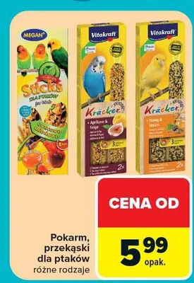Pokarm przekąski dla ptaków Megan Vitakraft promocja w Carrefour
