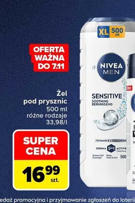 Żel pod prysznic Nivea Men promocja w Carrefour