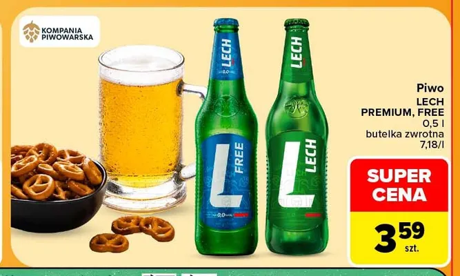 Piwo Lech Premium promocja w Carrefour