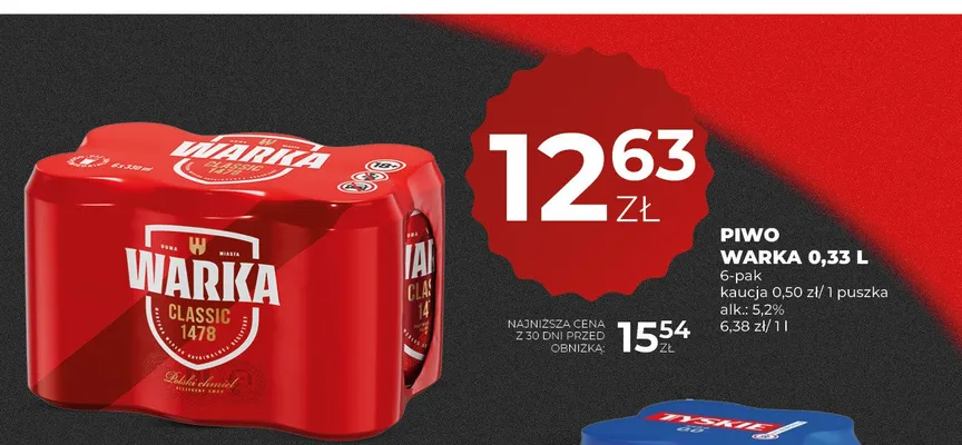 Piwo Warka Classic promocja w Duży Ben