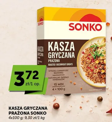 Kasza gryczana prażona Sonko promocja w Groszek