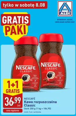 Kawa rozpuszczalna Nescafé Classic promocja w Aldi