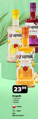 Likier Krupnik Cytryna promocja w Netto