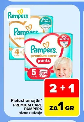 Pieluchomajtki Premium Care Pampers promocja w Carrefour