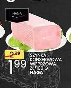 Szynka konserwowa wieprzowa Haga promocja w Wafelek