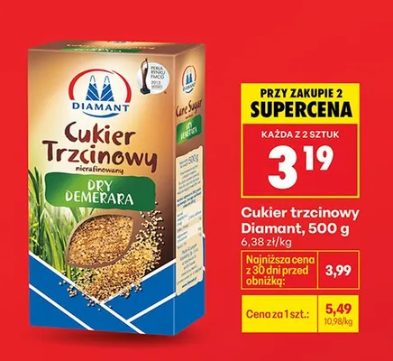 Cukier trzcinowy demerara promocja w Biedronka