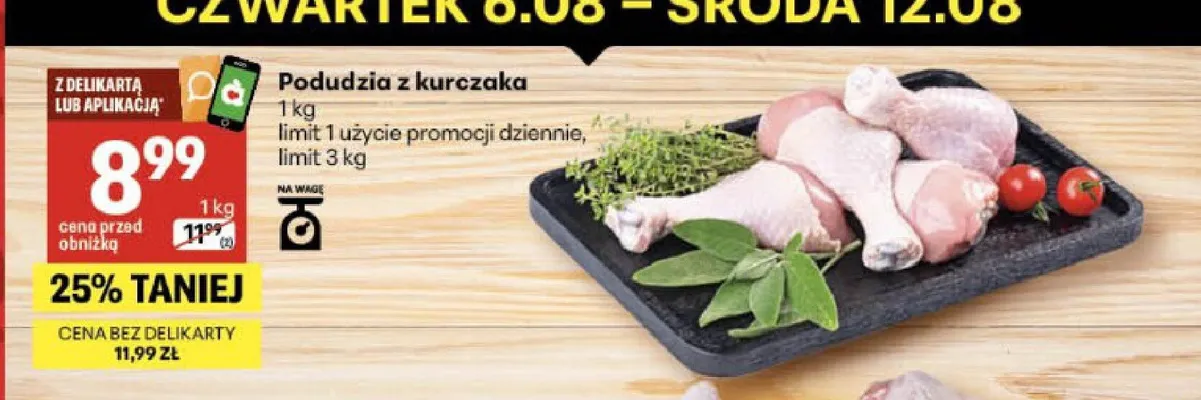 Podudzia z kurczaka promocja w Delikatesy Centrum