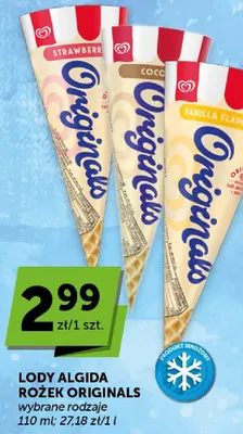 Lody Algida Rożek Originals strawberry promocja w Euro Sklep