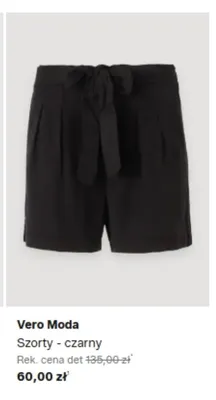 Szorty Vero Moda czarny promocja w Lounge by Zalando