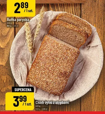 Chleb żytni z otrębami promocja w POLOmarket