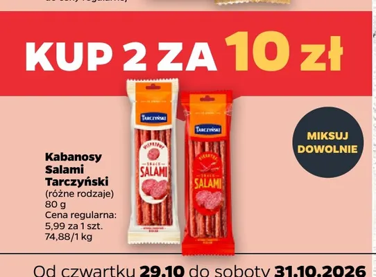 Kabanosy Salami Tarczyński promocja w Netto