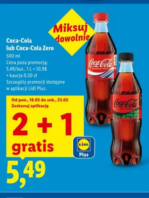 Napój gazowany Coca-Cola 500ml promocja w Lidl