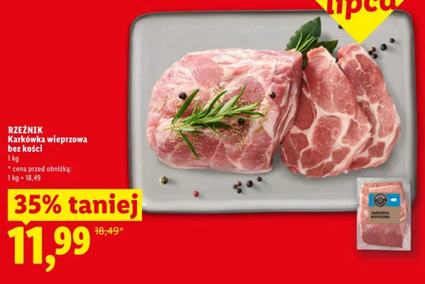 Karkówka wieprzowa bez kości Rzeźnik promocja w Lidl