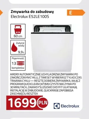 Zmywarka do zabudowy Electrolux E52LE100S promocja w kakto.pl